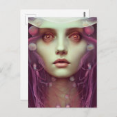 Jellyfish Woman Fantasy Postkarte (Vorne/Hinten)