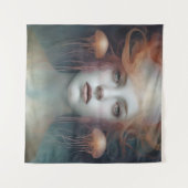 Jellyfish Woman Fantasy Wandteppich (Vorderseite (Horizontal))