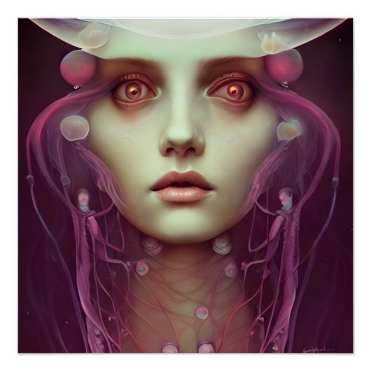 Jellyfish Woman Poster (Vorderseite)