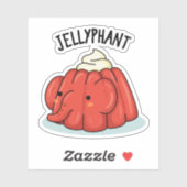 Jellyphant Funny Elephant Jelly Pun Aufkleber (Blatt)