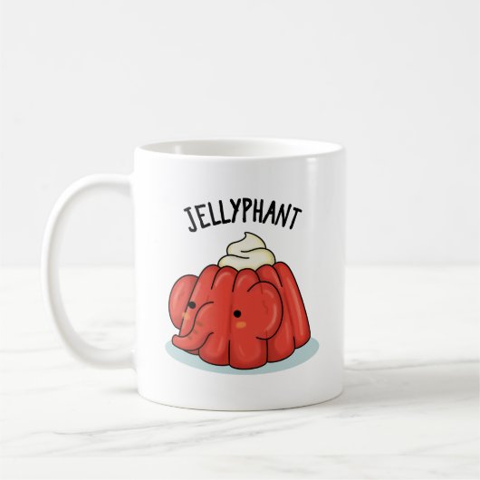 Jellyphant Funny Elephant Jelly Pun Kaffeetasse (Links)