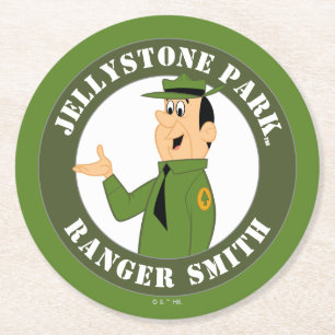 Jellystone's Ranger Smith Portrait Runder Pappuntersetzer