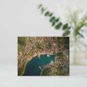 JELSA, HVAR, KROATIEN - SICHT AUF DIE LUFTFAHRT POSTKARTE (Stehend Vorderseite)