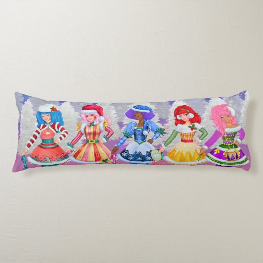 Jem and the Holograms Christmas Body Pillow Seitenschläferkissen (Vorderseite)