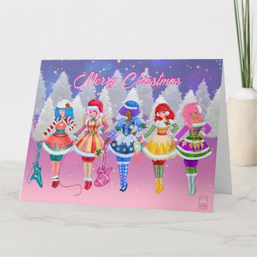 Jem and the Holograms Christmas card Karte (Vorderseite)