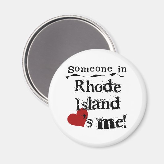 Jemand auf Rhode Island Lieben Magnet (Vorderseite/Rückseite)