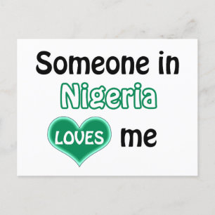 Jemand aus Nigeria Lieben mir Postkarte