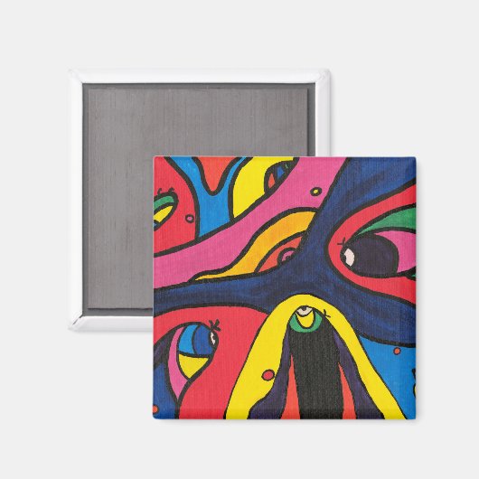 Jemand beobachtet magnet (Vorderseite/Rückseite)