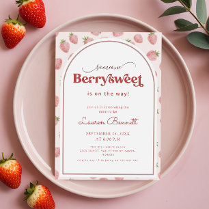 Jemand Berry Süße Erdbeeren-Baby-Party Einladung