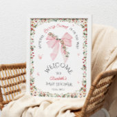 Jemand Berry Sweet Bow Baby Dusche Willkommen Poster