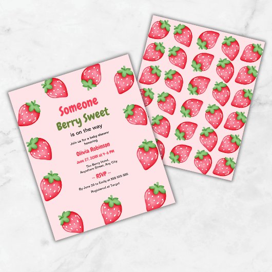 Jemand Berry Sweet Strawberry Baby Shower laden