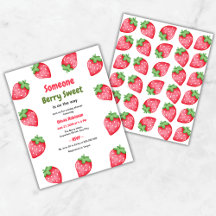 Jemand Berry Sweet Strawberry Baby Shower laden
