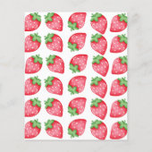 Jemand Berry Sweet Strawberry Baby Shower laden Flyer (Hinten)