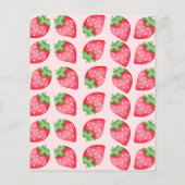 Jemand Berry Sweet Strawberry Baby Shower laden Flyer (Hinten)