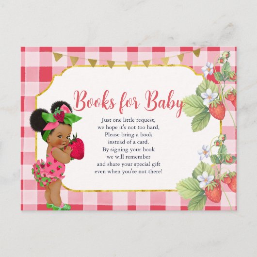 Jemand Berry Sweet Strawberry Books for Baby Postkarte (Vorderseite)