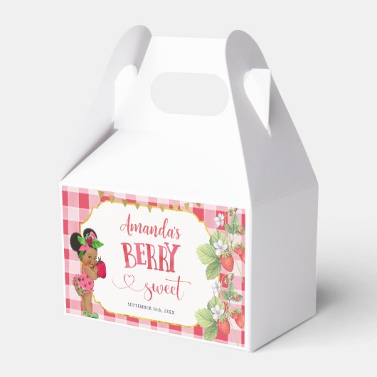 Jemand Berry Sweet Strawberry Girl Baby Shower Geschenkschachtel (Vorderseite)