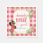 Jemand Berry Sweet Strawberry Girl Baby Shower Serviette (Vorderseite)