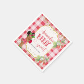 Jemand Berry Sweet Strawberry Girl Baby Shower Serviette (Ecke)