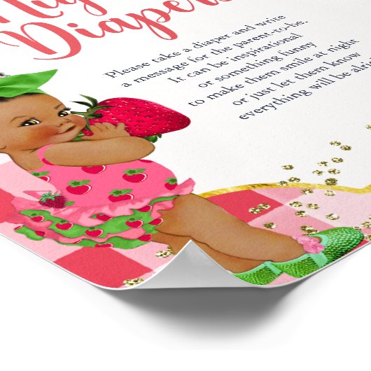 Jemand Berry Sweet Strawberry Spate Night Diapers Poster (Ecke)