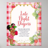 Jemand Berry Sweet Strawberry Spate Night Diapers Poster (Vorne)