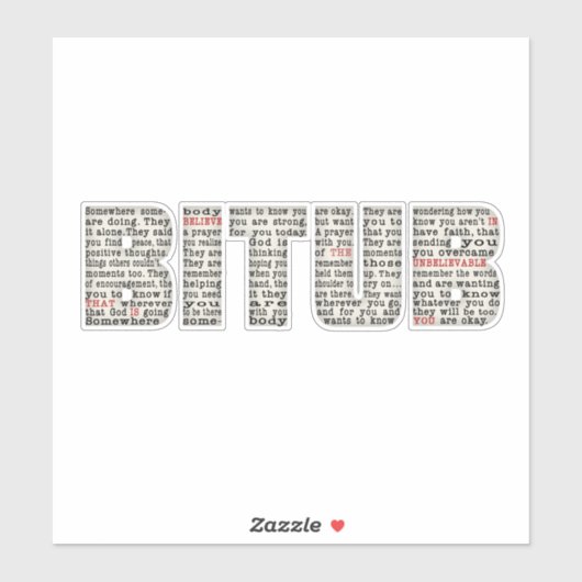 Jemand (BITUB) Aufkleber (Blatt)