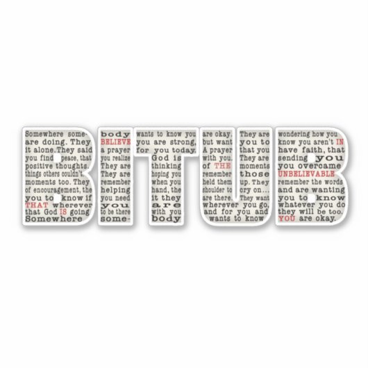 Jemand (BITUB) Aufkleber (Vorderseite)