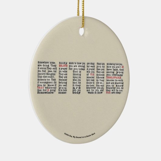 Jemand (BITUB) Keramik Ornament (Rechts)