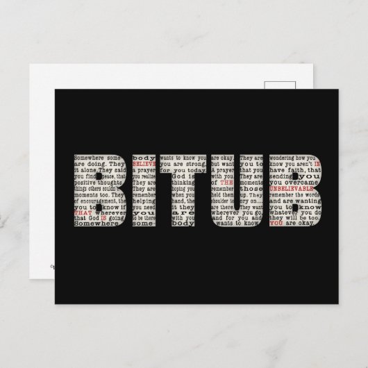 Jemand (BITUB) Postkarte (Vorne/Hinten)