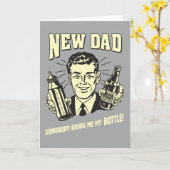 Jemand bringt mir meine Flasche Karte (Gelbe Blume)