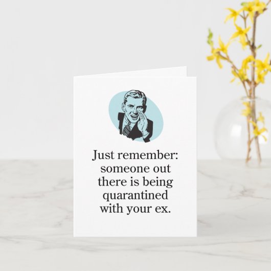 Jemand da draußen ist in Quarantäne mit Ex Karte (Gelbe Blume)