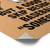 Jemand, das geht, ihm lustiges Plakat-Zeichen zu Poster (Ecke)