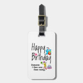 Jemand, den ich Liebe hatte, war heute geboren. Bi Gepäckanhänger (Vorderseite vertikal)