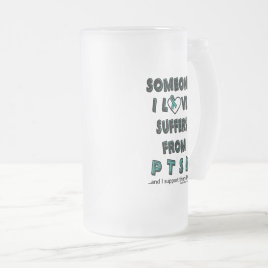 Jemand, den ich Liebe...PTSD Mattglas Bierglas (VorderseiteRechts)