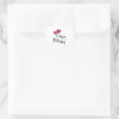 Jemand, den ich Liebe war heute geboren - Happy Bi Herz-Aufkleber (Tasche)