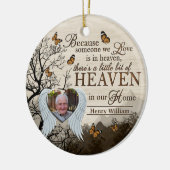 Jemand, den wir Liebe in himmlischem Foto Ornament (Links)