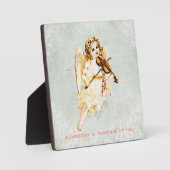 Jemand denkt an dich, Engel, der Geige spielt Fotoplatte (Vorderseite)