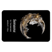 Jemand denkt über "Du Gesicht im Mond" nach Magnet (Horizontal)