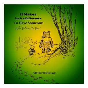 "Jemand, der an dich glaubt" Zitat glänzendes Post Poster