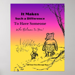 "Jemand, der an dich glaubt" Zitat-Poster Poster