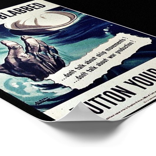 Jemand, der blabbed, knallt dir den Lip! Poster (Ecke)