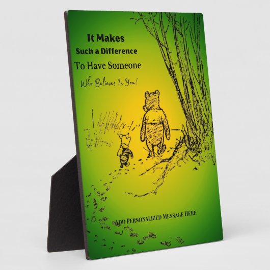 "Jemand, der glaubt" Tabletop Plaque mit Easel Fotoplatte (Seite)