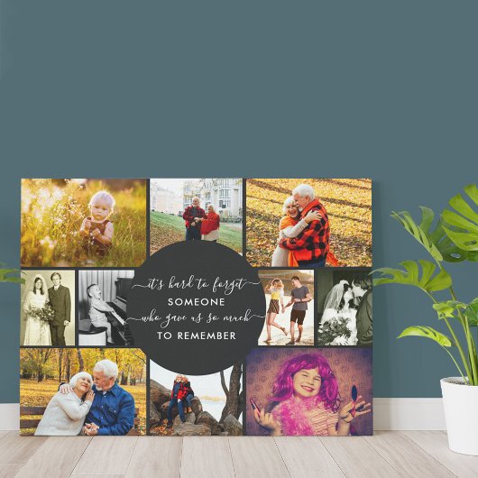 Jemand, der sich an die FotoCollage erinnert Leinwanddruck