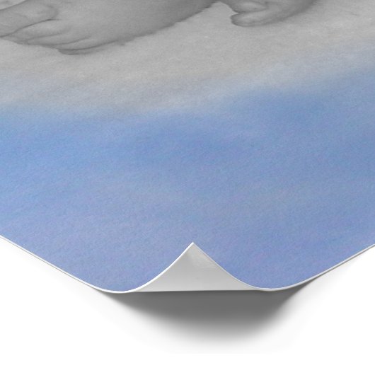 Jemand, der über mich wacht - Schwarz-Weiß-Print Poster (Ecke)