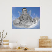 Jemand, der über mich wacht - Schwarz-Weiß-Print Poster (Küche)