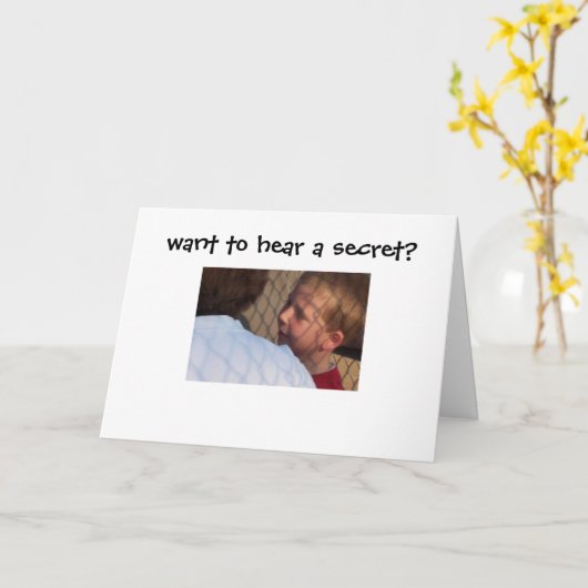 JEMAND, DER "WILL, EIN GEHEIM ZU HÖREN" KARTE (Gelbe Blume)