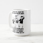 Jemand erhält es lustige Mug Kaffeetasse (Vorderseite Links)