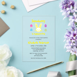 Jemand erwartet Ostern: Babyparty Acryleinladungen