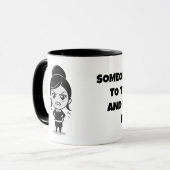 Jemand geht zum Timeout Tasse (Vorderseite Links)