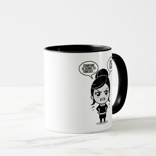 Jemand geht zum Timeout Tasse (VorderseiteRechts)