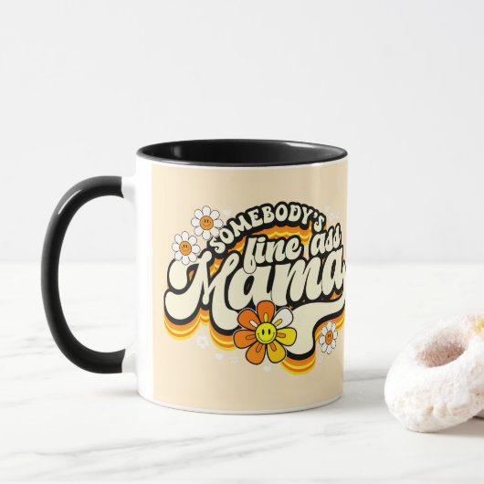Jemand hat einen schönen Mama-Retro Tasse (Mit Donut)
